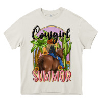 Cream cowgirl summer Heavy Core Tee - MaliasSmallBusiness