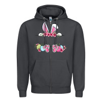 Smoke Easter bunny name frame Zipper Hoodie - OliviaCreatesArt