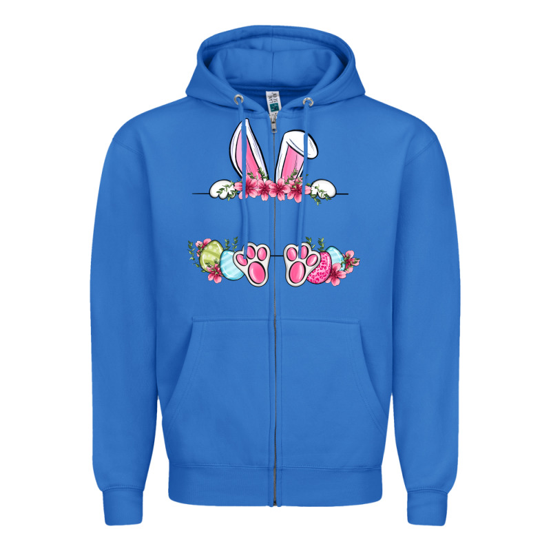 Easter Bunny Name Frame Zipper Hoodie by OliviaCreatesArt | Teevron