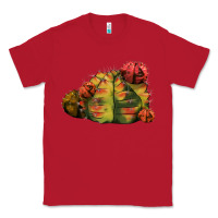 Red Gymnocalycium Variegated Cactus Classic Tee - LillyAllenDesigns