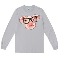 Moon Dust pig with glasses Long Sleeve Tee - RanaPortraitStore