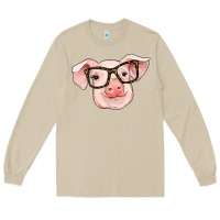 Mushroom pig with glasses Long Sleeve Tee - RanaPortraitStore