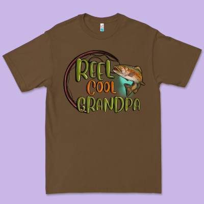 Reel Cool  Grandpa Premium Tee Designed By Maliassmallbusiness