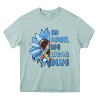 Arona in april we wear blue Heavy Core Tee - MaliasSmallBusiness