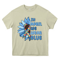 Mossy in april we wear blue Heavy Core Tee - MaliasSmallBusiness