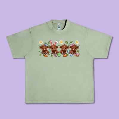 Easter Day Baby Heifers Urban Heavy Tee Designed By Artiststas