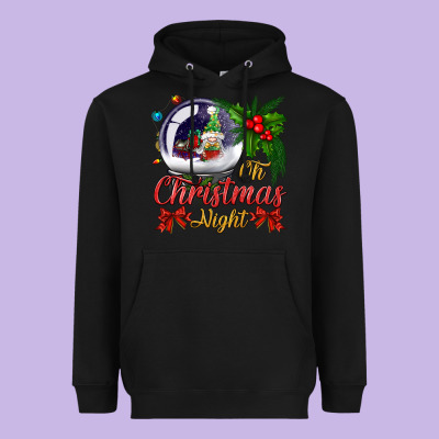 Oh Christmas Night Snow Globe Heavyweight Hoodie Designed By Bundleandbundleshop