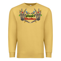 Antique Gold spooky christmas skeleton hands Premium Sweatshirt - FaDigitalArtStudio