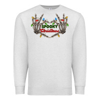 Oatmeal Heather spooky christmas skeleton hands Premium Sweatshirt - FaDigitalArtStudio