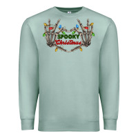 Seafoam spooky christmas skeleton hands Premium Sweatshirt - FaDigitalArtStudio