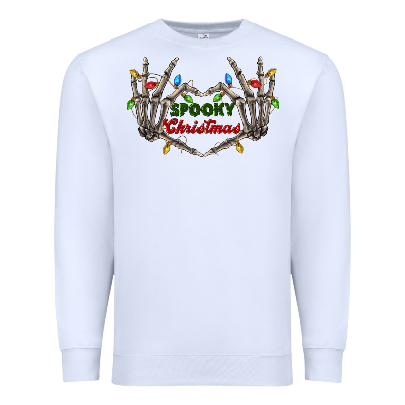 Spooky Christmas Skeleton Hands Premium Sweatshirt by FaDigitalArtStudio | Teevron
