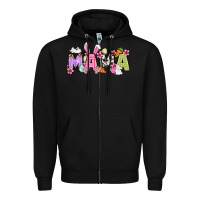 Black Easter mama Zipper Hoodie - OliviaCreatesArt