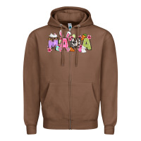 Chestnut Easter mama Zipper Hoodie - OliviaCreatesArt