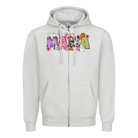 Dove Grey Easter mama Zipper Hoodie - OliviaCreatesArt