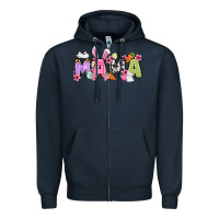 Navy Easter mama Zipper Hoodie - OliviaCreatesArt