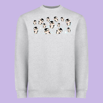 Cute Penguin Heavyweight Sweatshirt Designed By Tumblerdesignbyshophia