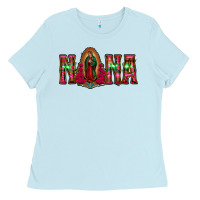 Baby Blue nana floral aztec leopard Ladies Tee - Jasminsmagicworld