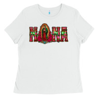 White nana floral aztec leopard Ladies Tee - Jasminsmagicworld