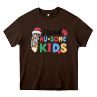 Chocolate Brown i teac au some kids Heavy Core Tee - MaliasSmallBusiness