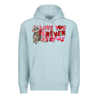 Blue Mist Love you forever Premium Hoodie - FaDigitalArtStudio