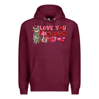 Burgundy Love you forever Premium Hoodie - FaDigitalArtStudio