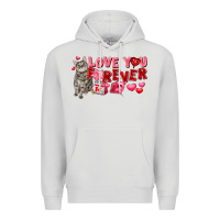 Dove Grey Love you forever Premium Hoodie - FaDigitalArtStudio