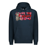 Navy Love you forever Premium Hoodie - FaDigitalArtStudio
