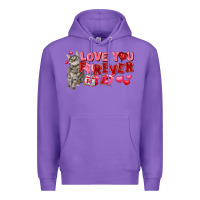 Purple Love you forever Premium Hoodie - FaDigitalArtStudio