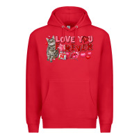 Red Love you forever Premium Hoodie - FaDigitalArtStudio