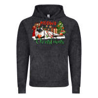 Vintage Black siamese cat meowy christmas Vintage Hoodie - LillyAllenDesigns