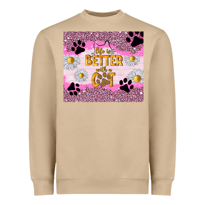 Life Is Better With A Cat Heavyweight Sweatshirt by TumblerDesignByShophia | Teevron