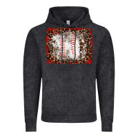 Vintage Black baseball leopard background Vintage Hoodie - RanaPortraitStore