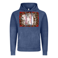 Vintage Denim baseball leopard background Vintage Hoodie - RanaPortraitStore