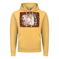 Vintage Mustard baseball leopard background Vintage Hoodie - RanaPortraitStore