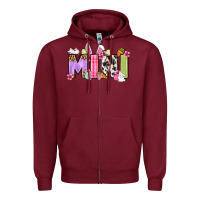 Burgundy Easter mini Zipper Hoodie - OliviaCreatesArt