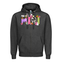 Charcoal Heather Easter mini Zipper Hoodie - OliviaCreatesArt