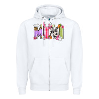 White Easter mini Zipper Hoodie - OliviaCreatesArt
