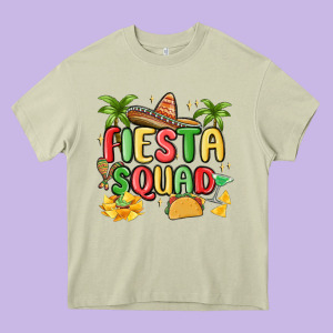 Fiesta Squad Heavy Core Tee Designed By Maliassmallbusiness