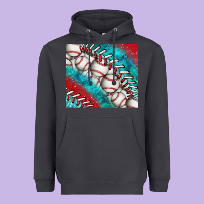 Baseball And Gemstone Tumbler Heavyweight Hoodie Designed By Bundleandbundleshop