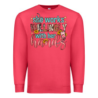 Cardinal she works willingly with her hands Premium Sweatshirt - FaDigitalArtStudio