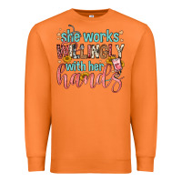 Carrot she works willingly with her hands Premium Sweatshirt - FaDigitalArtStudio