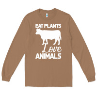 Toasted Coconut Eat Plants Love Animals Long Sleeve Tee - Bettercallsaul