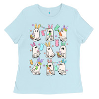 Baby Blue bunny ghost Ladies Tee - MaliasSmallBusiness