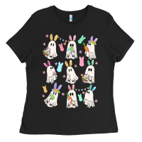 Black bunny ghost Ladies Tee - MaliasSmallBusiness