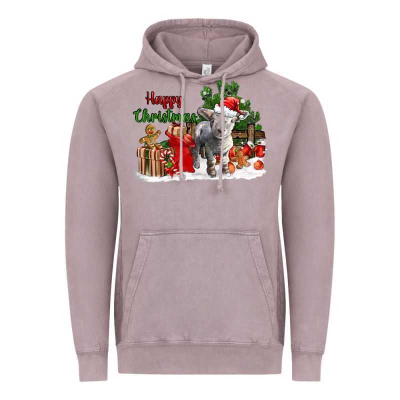 Happy Christmas Southdown Baby Sheep Vintage Hoodie by LillyAllenDesigns | Teevron