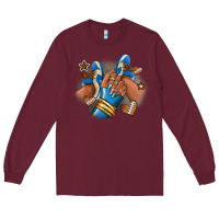 Burgundy Football afro girl sneakers Long Sleeve Tee - RanaPortraitStore