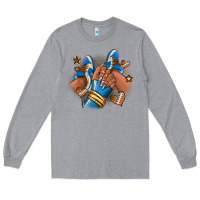Heather Grey Football afro girl sneakers Long Sleeve Tee - RanaPortraitStore