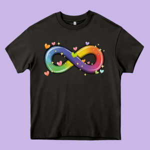Infinity Symbol Autism Heavy Core Tee Designed By Maliassmallbusiness