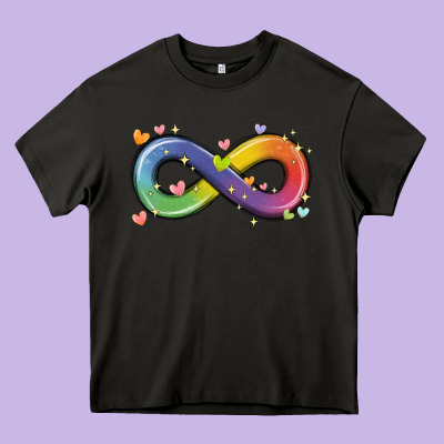 Infinity Symbol Autism Heavy Core Tee Designed By Maliassmallbusiness