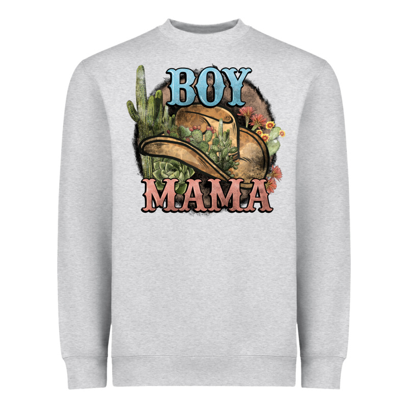 Boy Mama Western Cactus Cowboy Heavyweight Sweatshirt by HowdyJamesFarm | Teevron